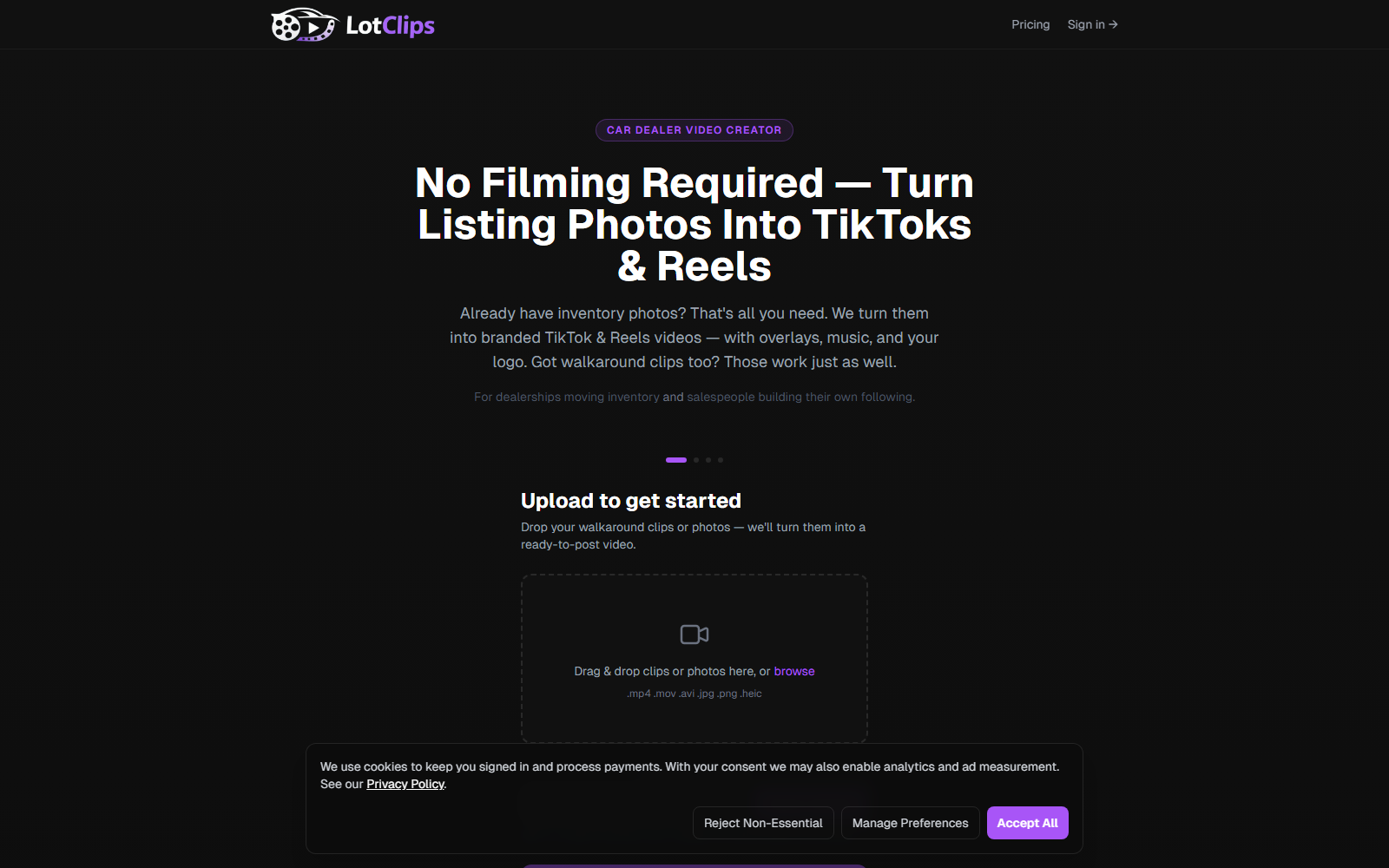 LotClips website
