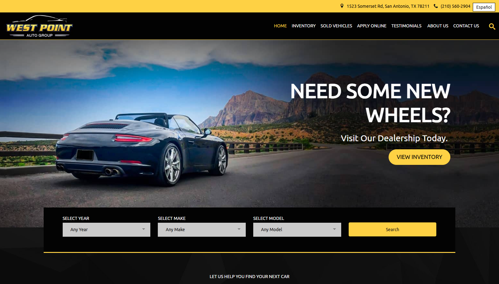 West Point Auto Group website